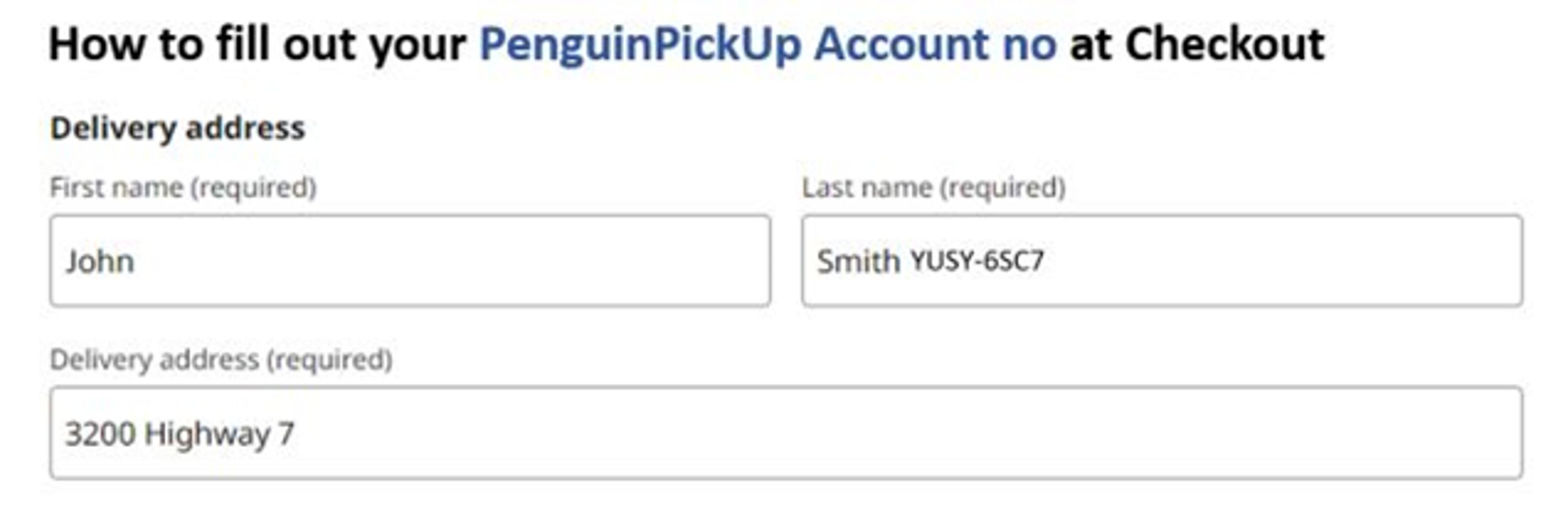 How to fill out account number