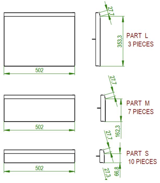 Locker dimensions
