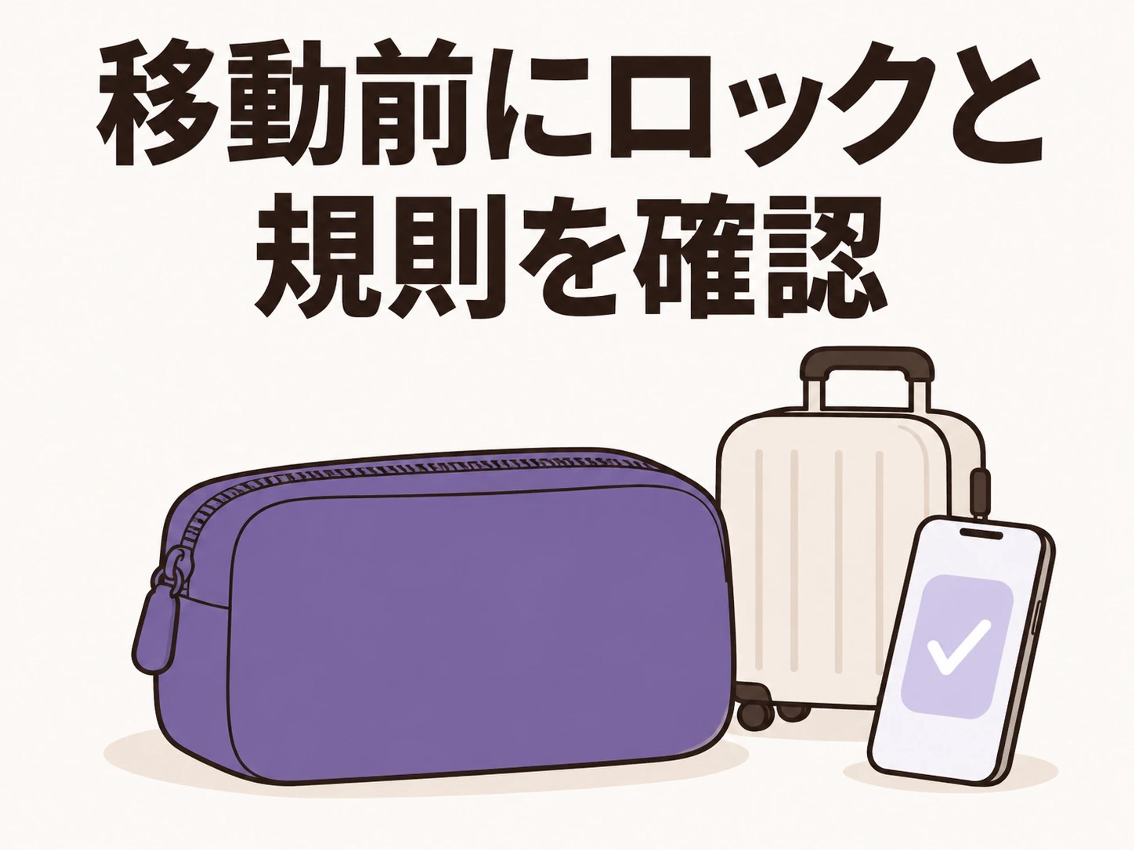 移動前にロックと規則を確認