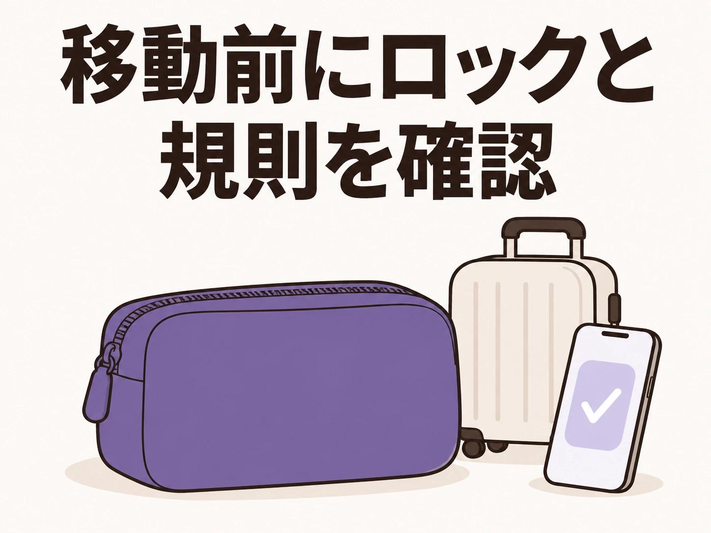 移動前にロックと規則を確認