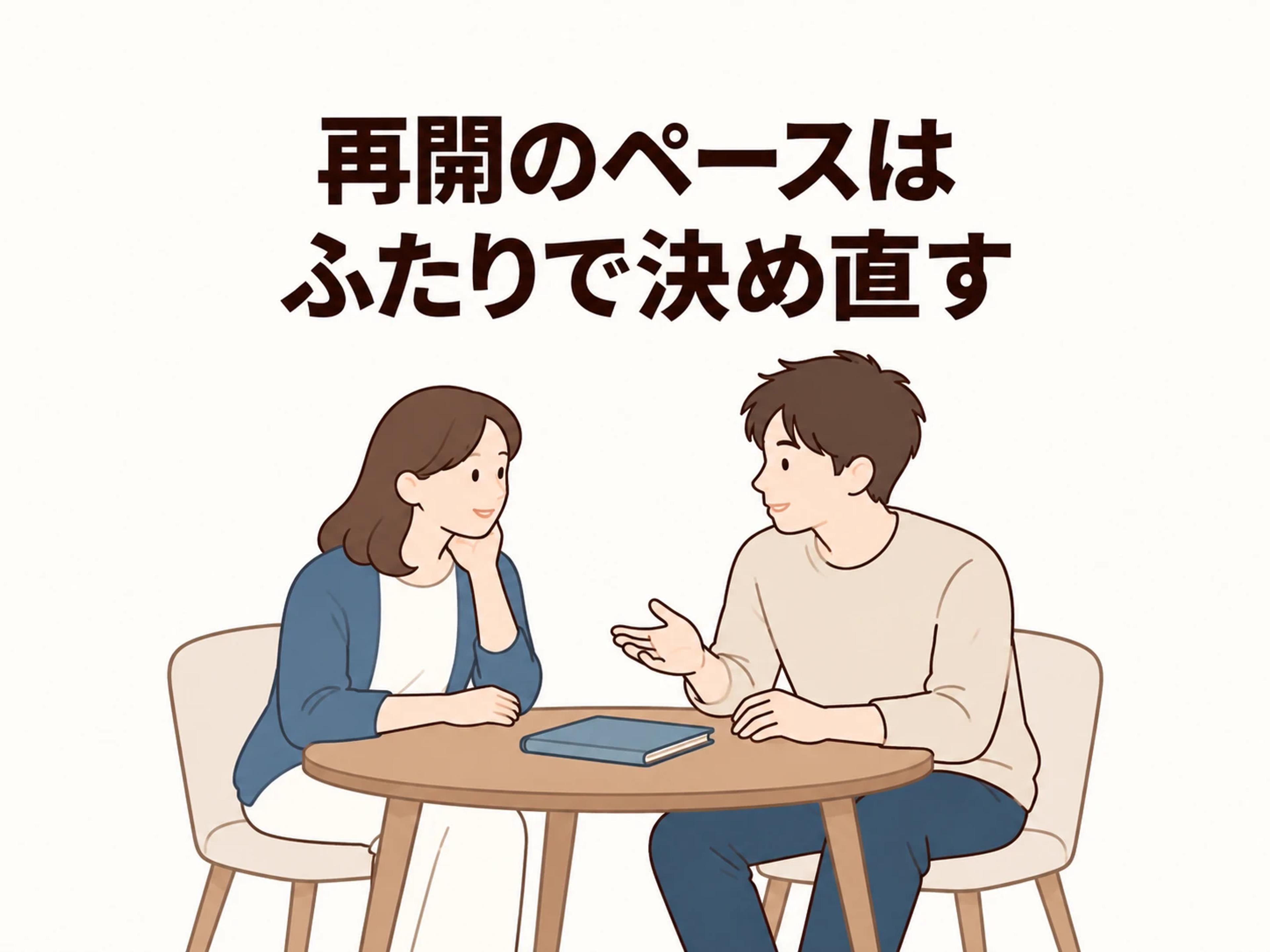 前と同じペースに戻そうとせず、今の気持ちから決めて大丈夫です。