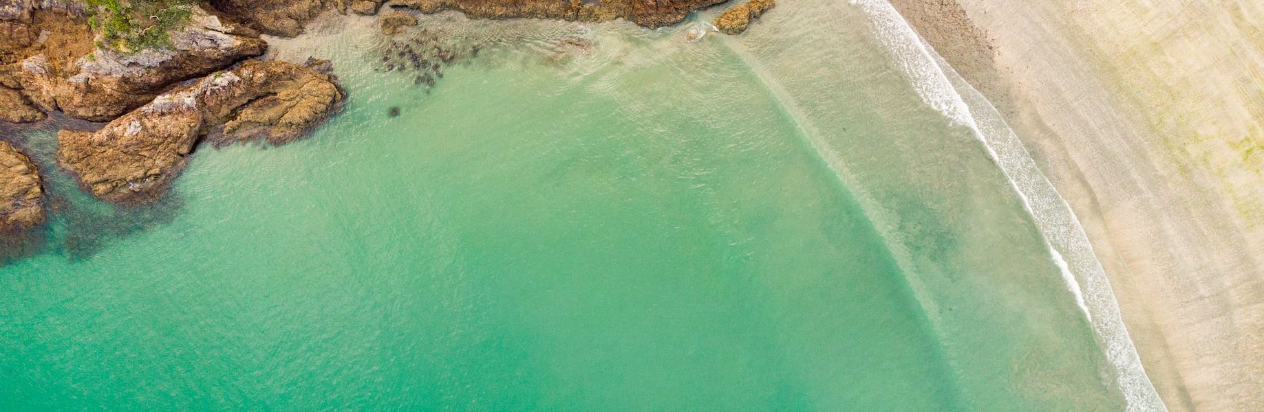 Waiheke Island, Beach Overhead Image from Drone