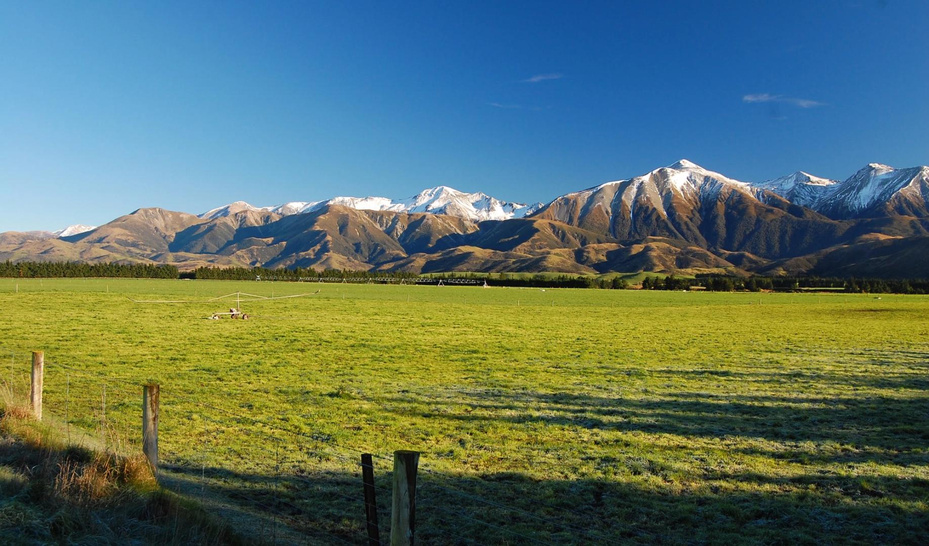 Canterbury Plains with Southern Alps