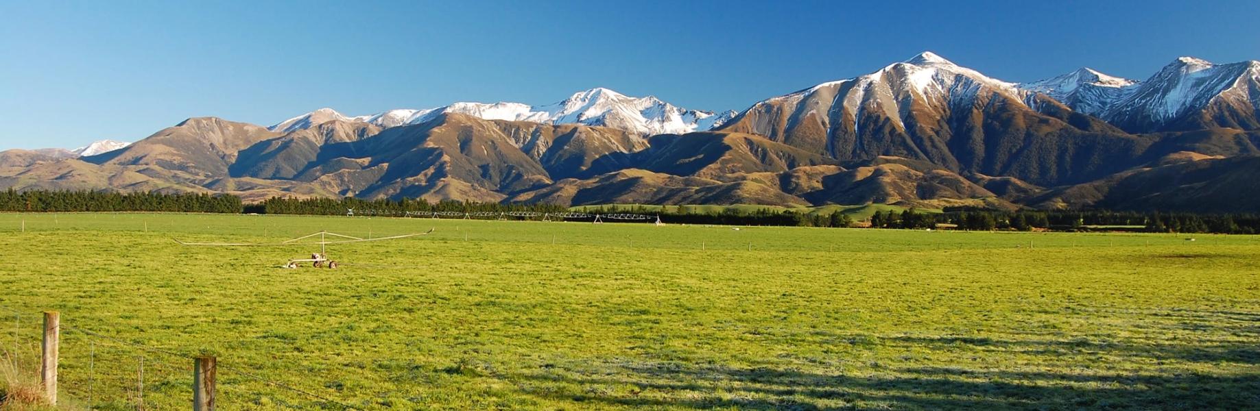 Canterbury Plains with Southern Alps