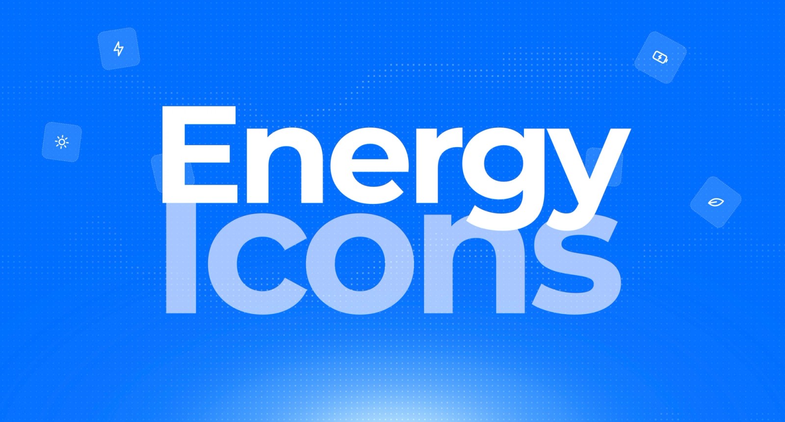 A hero section of the energy icons