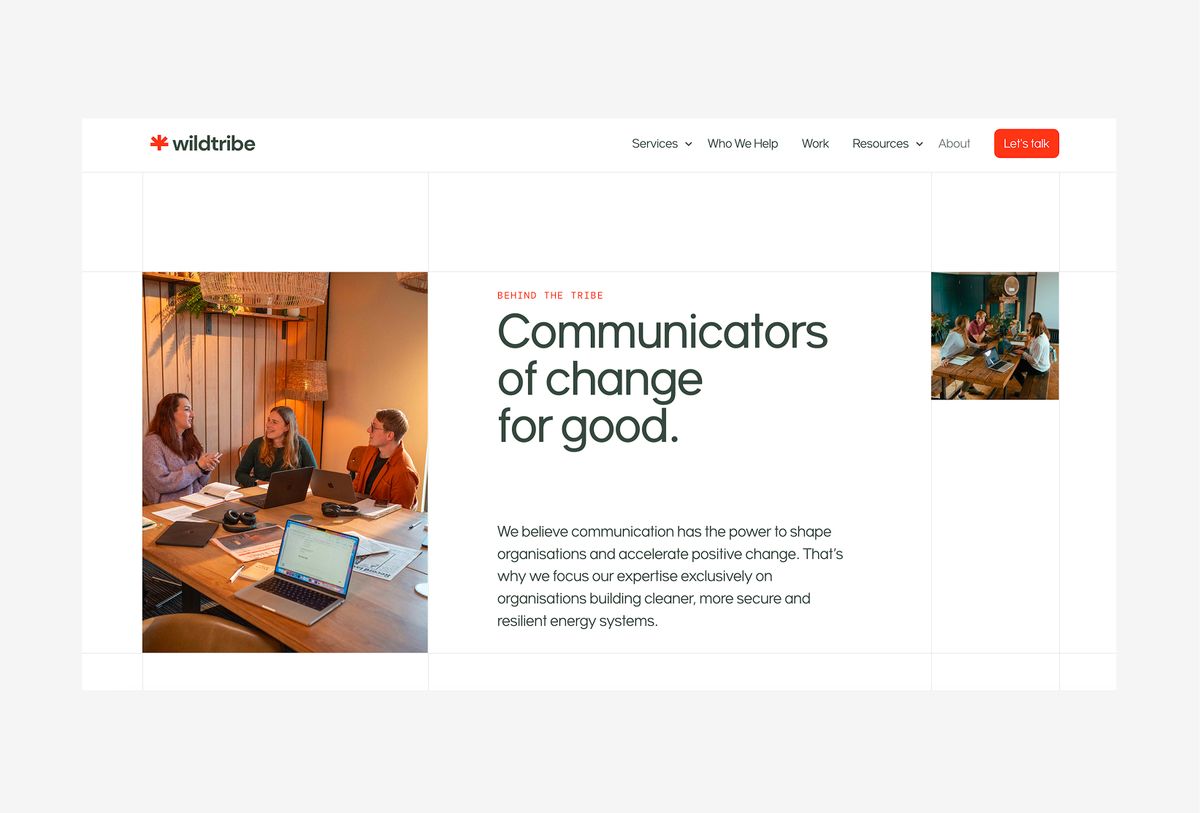 The About page for Wildtribe