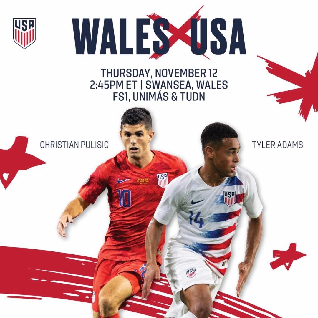 USMNT vs Wales Match Announcement schedule TV Channels Return to Action Nov 21 in Swansea