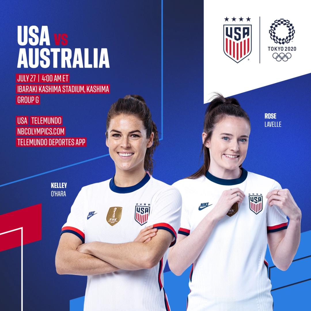 2020 Tokyo Olympics uswnt vs Australia Preview Schedule TV Channels Start Time