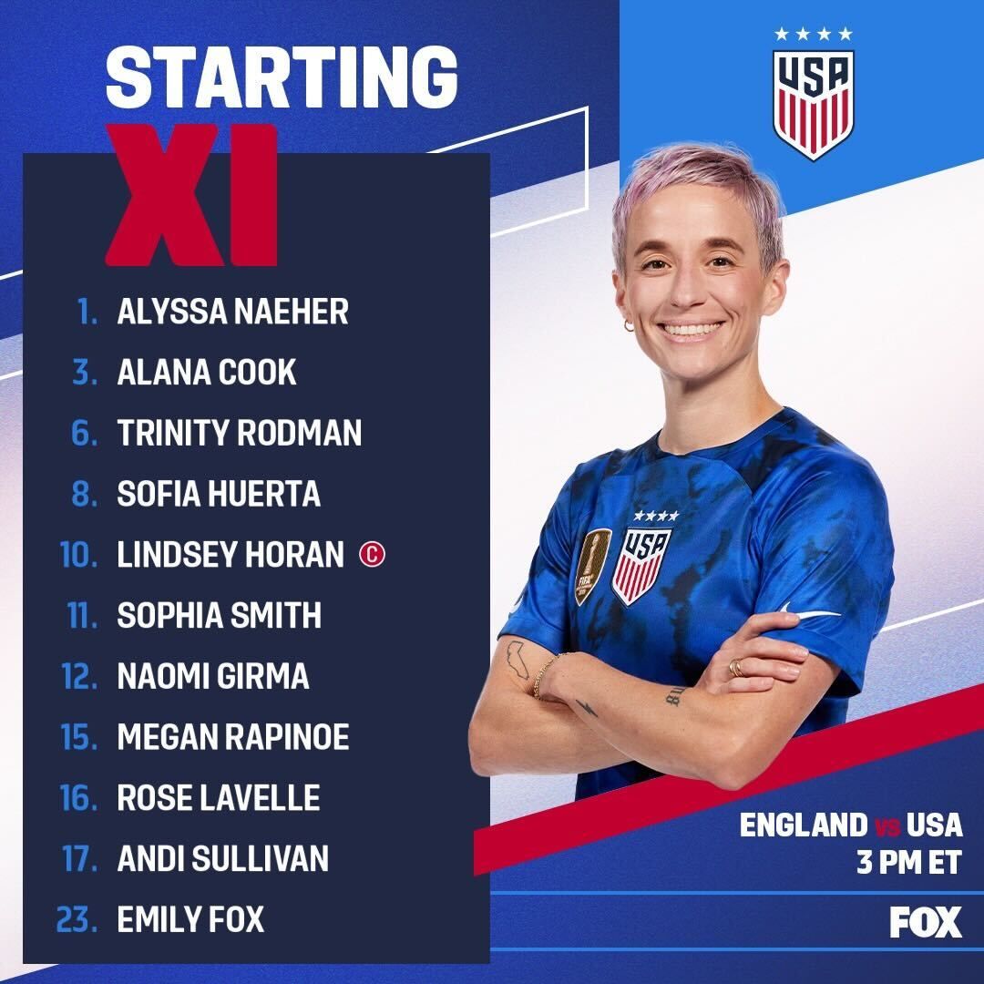 International Friendly USWNT vs England Starting XI Lineup Notes TV Channels Start Time