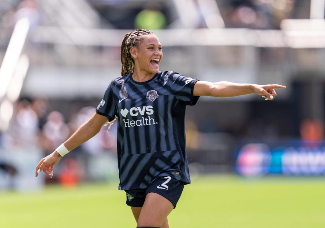 Trinity Rodman on the field for the Washington Spirit