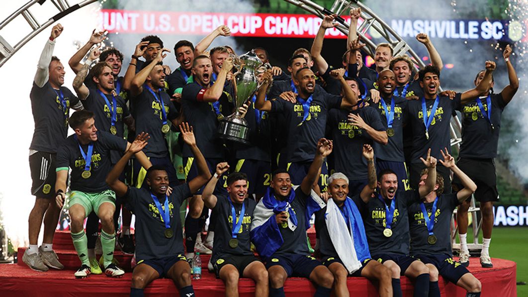 Nashville SC Raises 2025 Open Cup Trophy
