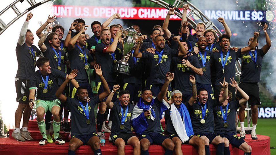 Nashville SC Raises 2025 Open Cup Trophy