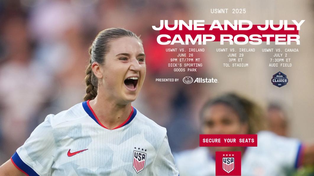 Ally Sentnor celebrating text June/July training camp roster