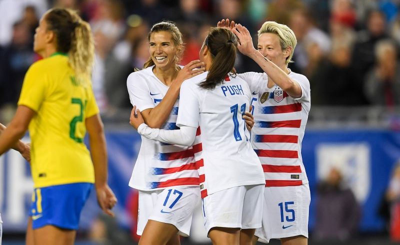 U.S. WNT - Tobin Heath, Mal Pugh, Megan Rapinoe - 2019 SheBelieves Cup