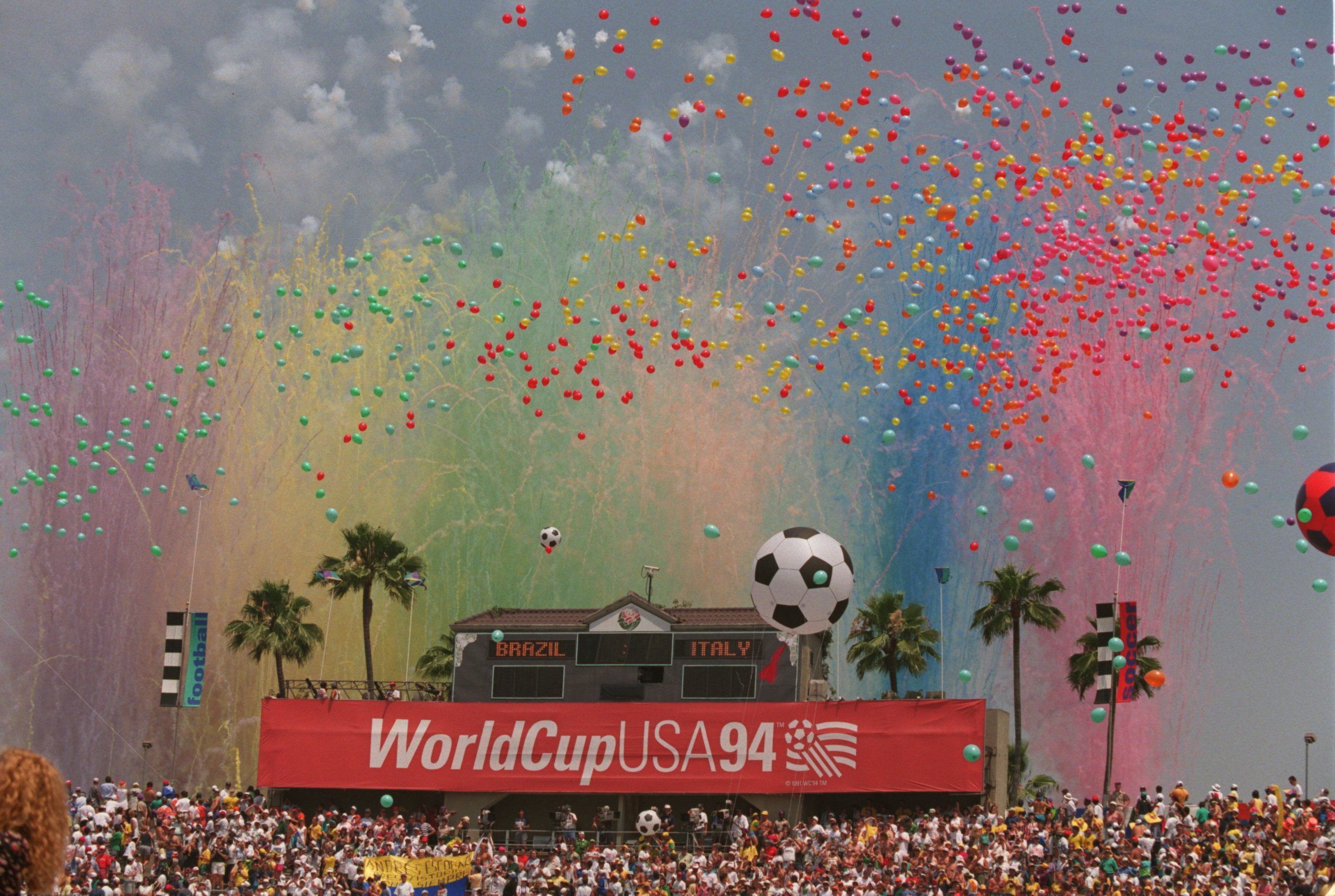The closing ceremony prior to the Brazil versus Italy 1994 World Cup Final