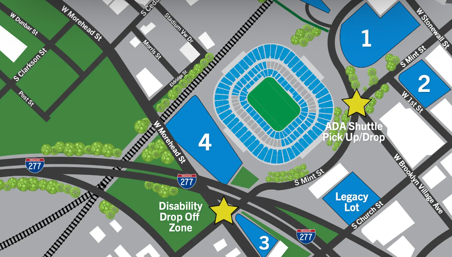 Bank of America Parking Map