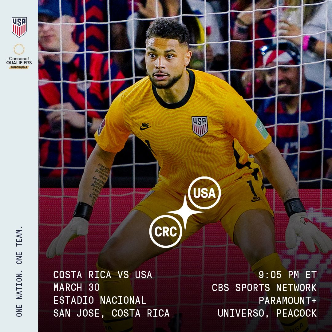 2022 Concacaf World Cup Qualifying USA vs Costa Rica Preview TV Channels Start Time Standings