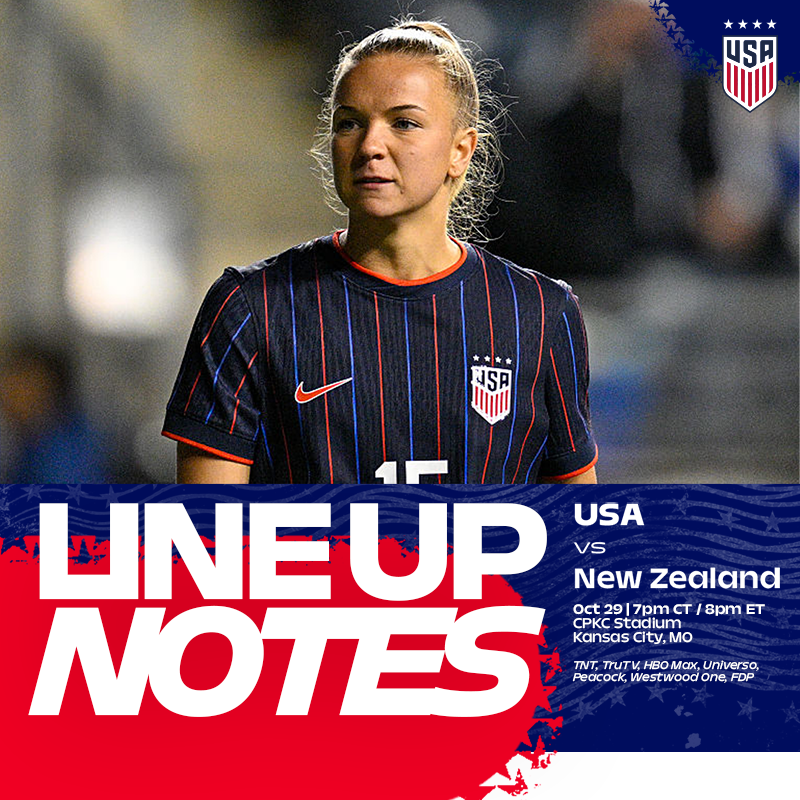 USWNT vs. New Zealand: Starting XI & Lineup Notes