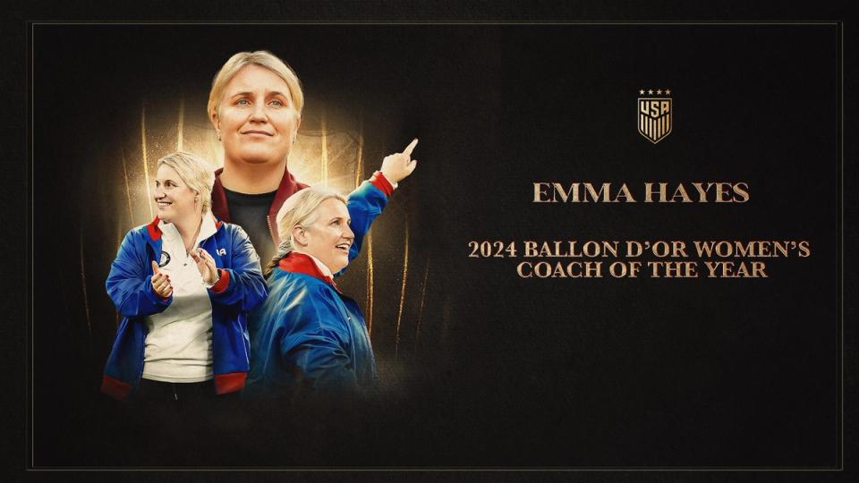 A graphic with photos of Emma Hayes and text EMMA HAYES 2024 BALLON D'OR WOMEN'S COACH OF THE YEAR​​​​‌﻿‍﻿​‍​‍‌‍﻿﻿‌﻿​‍‌‍‍‌‌‍‌﻿‌‍‍‌‌‍﻿‍​‍​‍​﻿‍‍​‍​‍‌﻿​﻿‌‍​‌‌‍﻿‍‌‍‍‌‌﻿‌​‌﻿‍‌​‍﻿‍‌‍‍‌‌‍﻿﻿​‍​‍​‍﻿​​‍​‍‌‍‍​‌﻿​‍‌‍‌‌‌‍‌‍​‍​‍​﻿‍‍​‍​‍‌‍‍​‌﻿‌​‌﻿‌​‌﻿​​‌﻿​﻿​﻿‍‍​‍﻿﻿​‍﻿﻿‌﻿‌‌‌﻿​﻿‌﻿​﻿‌‍‌‍​‍﻿‍‌﻿​﻿‌‍​‌‌‍﻿‍‌‍‍‌‌﻿‌​‌﻿‍‌​‍﻿‍‌﻿​﻿‌﻿‌​‌﻿‌‌‌‍‌​‌‍‍‌‌‍﻿﻿​‍﻿﻿‌‍‍‌‌‍﻿‍‌﻿‌​‌‍‌‌‌‍﻿‍‌﻿‌​​‍﻿﻿‌‍‌‌‌‍‌​‌‍‍‌‌﻿‌​​‍﻿﻿‌‍﻿‌‌‍﻿﻿‌‍‌​‌‍‌‌​﻿﻿‌‌﻿​​‌﻿​‍‌‍‌‌‌﻿​﻿‌‍‌‌‌‍﻿‍‌﻿‌​‌‍​‌‌﻿‌​‌‍‍‌‌‍﻿﻿‌‍﻿‍​﻿‍﻿‌‍‍‌‌‍‌​​﻿﻿‌‌‍‌‌​﻿‌‌‌‍‌‍‌‍​‍​﻿‌﻿‌‍‌‍​﻿​​‌‍‌​​‍﻿‌​﻿‌‌​﻿‌﻿​﻿‌​‌‍​‍​‍﻿‌​﻿‌​​﻿​​​﻿​‍​﻿‍​​‍﻿‌​﻿‍‌​﻿‌‍‌‍​‌‌‍​‍​‍﻿‌​﻿‌‍​﻿​‍‌‍​﻿​﻿‌‌‌‍​﻿​﻿​‌‌‍‌​‌‍​﻿​﻿​﻿​﻿​​​﻿‌﻿​﻿‌‌​﻿‍﻿‌﻿‌​‌﻿‍‌‌﻿​​‌‍‌‌​﻿﻿‌‌﻿​﻿‌﻿‌​‌‍﻿﻿‌﻿​‍‌﻿‍‌​﻿‍﻿‌﻿​​‌‍​‌‌﻿‌​‌‍‍​​﻿﻿‌‌‍​﻿‌‍﻿﻿‌‍﻿‍‌﻿‌​‌‍‌‌‌‍﻿‍‌﻿‌​​‍‌‌​﻿‌‌‌​​‍‌‌﻿﻿‌‍‍﻿‌‍‌‌‌﻿‍‌​‍‌‌​﻿​﻿‌​‌​​‍‌‌​﻿​﻿‌​‌​​‍‌‌​﻿​‍​﻿​‍​﻿​​‌‍​‍​﻿‍‌​﻿‌﻿​﻿‌​​﻿​‌​﻿‍​​﻿‌​​﻿‍​​﻿​﻿‌‍‌‍‌‍‌‌​‍‌‌​﻿​‍​﻿​‍​‍‌‌​﻿‌‌‌​‌​​‍﻿‍‌‍‍‌‌‍﻿‌‌‍​‌‌‍‌﻿‌‍‌‌‌​﻿‌‌‍﻿﻿‌‍​‍‌‍‍‌‌‍﻿​‌‍‌‌​‍﻿‍‌‍​‌‌‍﻿​‌﻿‌​​﻿﻿﻿‌‍​‍‌‍​‌‌﻿​﻿‌‍‌‌‌‌‌‌‌﻿​‍‌‍﻿​​﻿﻿‌‌‍‍​‌﻿‌​‌﻿‌​‌﻿​​‌﻿​﻿​‍‌‌​﻿​﻿‌​​‌​‍‌‌​﻿​‍‌​‌‍​‍‌‌​﻿​‍‌​‌‍‌﻿‌‌‌﻿​﻿‌﻿​﻿‌‍‌‍​‍﻿‍‌﻿​﻿‌‍​‌‌‍﻿‍‌‍‍‌‌﻿‌​‌﻿‍‌​‍﻿‍‌﻿​﻿‌﻿‌​‌﻿‌‌‌‍‌​‌‍‍‌‌‍﻿﻿​‍‌‍‌‍‍‌‌‍‌​​﻿﻿‌‌‍‌‌​﻿‌‌‌‍‌‍‌‍​‍​﻿‌﻿‌‍‌‍​﻿​​‌‍‌​​‍﻿‌​﻿‌‌​﻿‌﻿​﻿‌​‌‍​‍​‍﻿‌​﻿‌​​﻿​​​﻿​‍​﻿‍​​‍﻿‌​﻿‍‌​﻿‌‍‌‍​‌‌‍​‍​‍﻿‌​﻿‌‍​﻿​‍‌‍​﻿​﻿‌‌‌‍​﻿​﻿​‌‌‍‌​‌‍​﻿​﻿​﻿​﻿​​​﻿‌﻿​﻿‌‌​‍‌‍‌﻿‌​‌﻿‍‌‌﻿​​‌‍‌‌​﻿﻿‌‌﻿​﻿‌﻿‌​‌‍﻿﻿‌﻿​‍‌﻿‍‌​‍‌‍‌﻿​​‌‍​‌‌﻿‌​‌‍‍​​﻿﻿‌‌‍​﻿‌‍﻿﻿‌‍﻿‍‌﻿‌​‌‍‌‌‌‍﻿‍‌﻿‌​​‍‌‌​﻿‌‌‌​​‍‌‌﻿﻿‌‍‍﻿‌‍‌‌‌﻿‍‌​‍‌‌​﻿​﻿‌​‌​​‍‌‌​﻿​﻿‌​‌​​‍‌‌​﻿​‍​﻿​‍​﻿​​‌‍​‍​﻿‍‌​﻿‌﻿​﻿‌​​﻿​‌​﻿‍​​﻿‌​​﻿‍​​﻿​﻿‌‍‌‍‌‍‌‌​‍‌‌​﻿​‍​﻿​‍​‍‌‌​﻿‌‌‌​‌​​‍﻿‍‌‍‍‌‌‍﻿‌‌‍​‌‌‍‌﻿‌‍‌‌‌​﻿‌‌‍﻿﻿‌‍​‍‌‍‍‌‌‍﻿​‌‍‌‌​‍﻿‍‌‍​‌‌‍﻿​‌﻿‌​​‍​‍‌﻿﻿‌