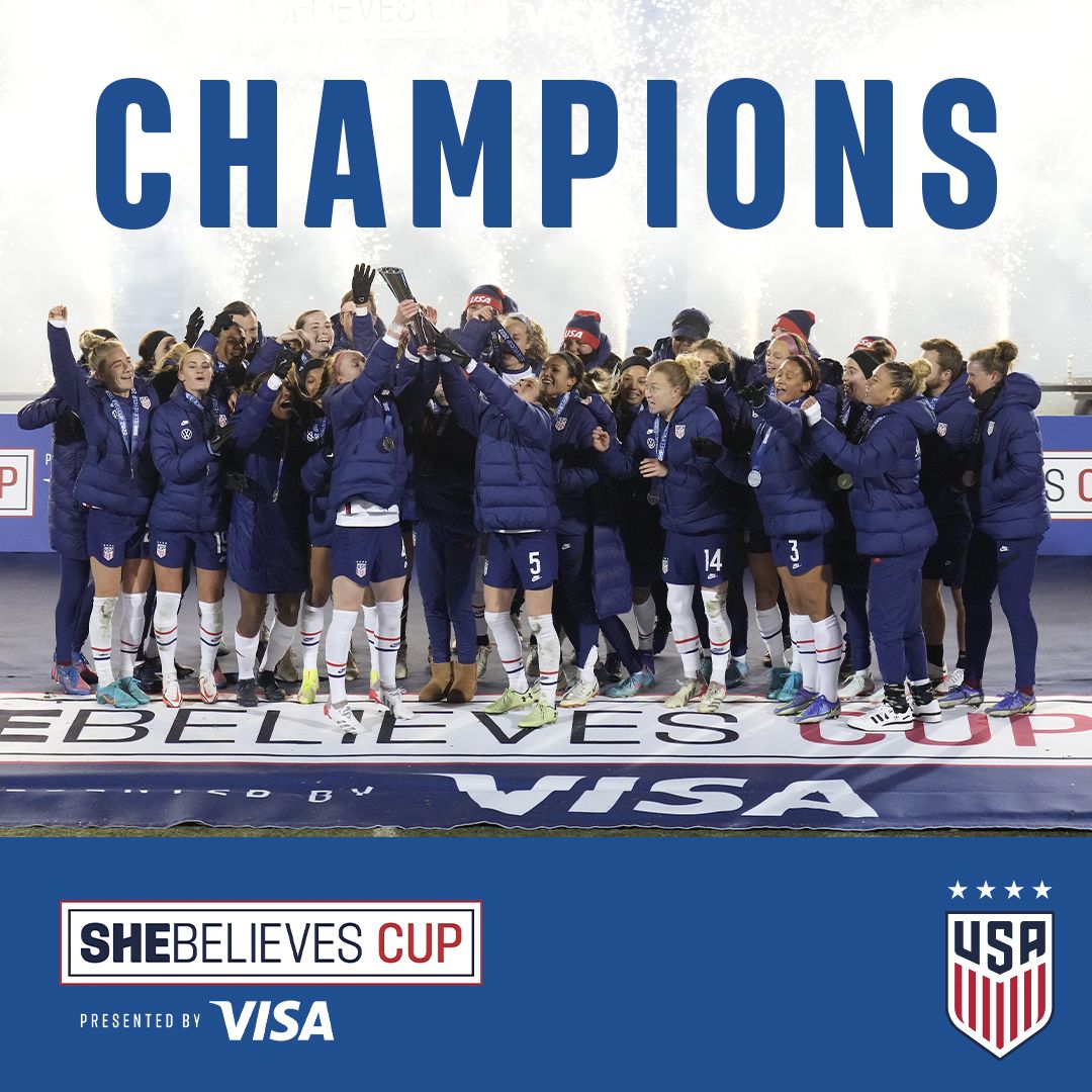 U.S. Women’s National Team Defeats Iceland 5-0 To Win Third Consecutive And Fifth Overall SheBelieves Cup Title, Presented By Visa