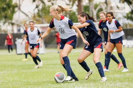 Youth National Team players during a training session