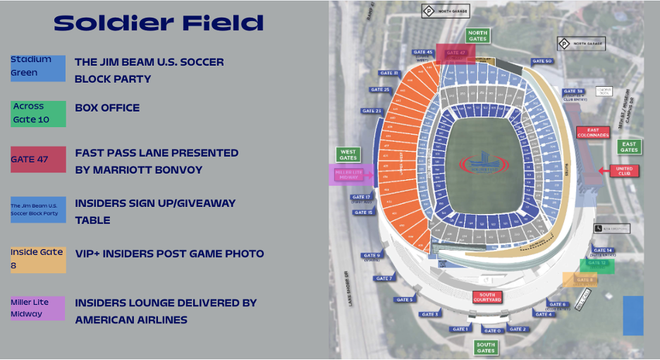 Soldier Field Parking Map
