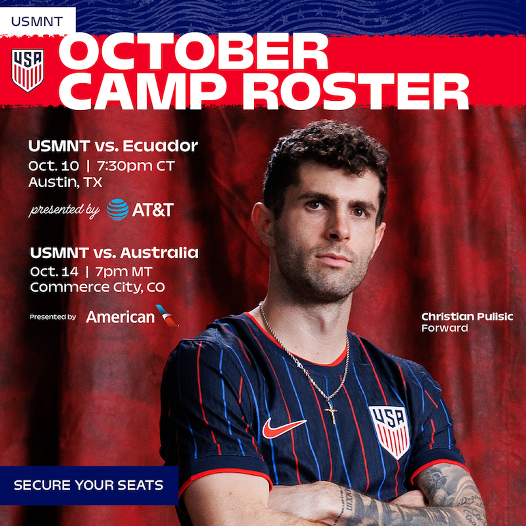 USMNT Head Coach Mauricio Pochettino Selects 26 Players for October Training Camp Ahead of Matches Against World Cup Qualified Nations Ecuador and Australia 