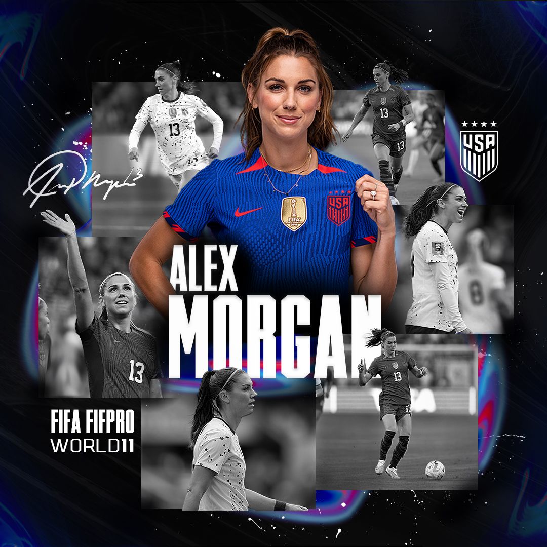 Alex Morgan Named to 2023 FIFA FIFPRO Womens World11