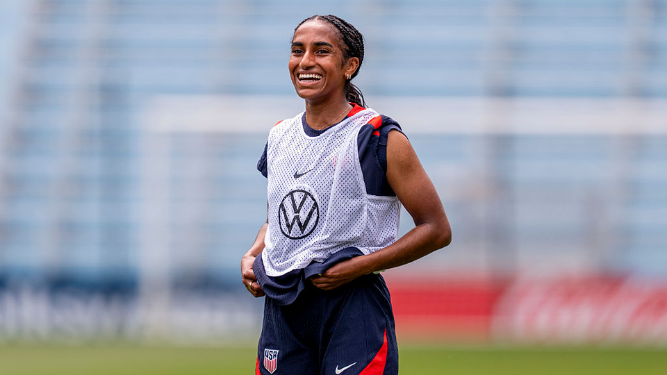 Naomi Girma smiling