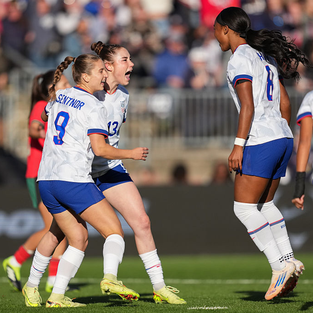Olivia Moultrie Bags Brace, Sam Coffey Scores as U.S. Women’s National Team Responds with 3-1 Win over Portugal in Connecticut 