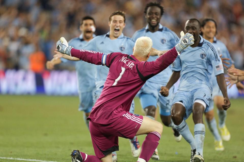 Jimmy Nielsen celebrates with SKC teammates​​​​‌﻿‍﻿​‍​‍‌‍﻿﻿‌﻿​‍‌‍‍‌‌‍‌﻿‌‍‍‌‌‍﻿‍​‍​‍​﻿‍‍​‍​‍‌﻿​﻿‌‍​‌‌‍﻿‍‌‍‍‌‌﻿‌​‌﻿‍‌​‍﻿‍‌‍‍‌‌‍﻿﻿​‍​‍​‍﻿​​‍​‍‌‍‍​‌﻿​‍‌‍‌‌‌‍‌‍​‍​‍​﻿‍‍​‍​‍‌‍‍​‌﻿‌​‌﻿‌​‌﻿​​‌﻿​﻿​﻿‍‍​‍﻿﻿​‍﻿﻿‌﻿‌‌‌﻿​﻿‌﻿​﻿‌‍‌‍​‍﻿‍‌﻿​﻿‌‍​‌‌‍﻿‍‌‍‍‌‌﻿‌​‌﻿‍‌​‍﻿‍‌﻿​﻿‌﻿‌​‌﻿‌‌‌‍‌​‌‍‍‌‌‍﻿﻿​‍﻿﻿‌‍‍‌‌‍﻿‍‌﻿‌​‌‍‌‌‌‍﻿‍‌﻿‌​​‍﻿﻿‌‍‌‌‌‍‌​‌‍‍‌‌﻿‌​​‍﻿﻿‌‍﻿‌‌‍﻿﻿‌‍‌​‌‍‌‌​﻿﻿‌‌﻿​​‌﻿​‍‌‍‌‌‌﻿​﻿‌‍‌‌‌‍﻿‍‌﻿‌​‌‍​‌‌﻿‌​‌‍‍‌‌‍﻿﻿‌‍﻿‍​﻿‍﻿‌‍‍‌‌‍‌​​﻿﻿‌​﻿​﻿​﻿​‌‌‍‌​​﻿​‌​﻿​﻿‌‍​‌​﻿‌​​﻿‌‍​‍﻿‌​﻿‌‍​﻿‌‍‌‍​‌​﻿‌‌​‍﻿‌​﻿‌​​﻿‍​​﻿‍​‌‍​‍​‍﻿‌‌‍​‌‌‍​‍​﻿‌​​﻿‌﻿​‍﻿‌‌‍‌​‌‍‌‍​﻿‍‌​﻿​‌​﻿​‍​﻿‌​​﻿‌‍‌‍‌​‌‍‌​‌‍‌‍‌‍​‌‌‍​‌​﻿‍﻿‌﻿‌​‌﻿‍‌‌﻿​​‌‍‌‌​﻿﻿‌‌﻿​﻿‌﻿‌​‌‍﻿﻿‌﻿​‍‌﻿‍‌​﻿‍﻿‌﻿​​‌‍​‌‌﻿‌​‌‍‍​​﻿﻿‌‌‍​﻿‌‍﻿﻿‌‍﻿‍‌﻿‌​‌‍‌‌‌‍﻿‍‌﻿‌​​‍‌‌​﻿‌‌‌​​‍‌‌﻿﻿‌‍‍﻿‌‍‌‌‌﻿‍‌​‍‌‌​﻿​﻿‌​‌​​‍‌‌​﻿​﻿‌​‌​​‍‌‌​﻿​‍​﻿​‍​﻿‍​​﻿‍​​﻿​‍​﻿‌‍​﻿‌﻿​﻿‌​​﻿​‌‌‍‌‍‌‍‌​​﻿​​​﻿‌​​﻿‌‍​‍‌‌​﻿​‍​﻿​‍​‍‌‌​﻿‌‌‌​‌​​‍﻿‍‌‍‍‌‌‍﻿‌‌‍​‌‌‍‌﻿‌‍‌‌‌​﻿‌‌‍﻿﻿‌‍​‍‌‍‍‌‌‍﻿​‌‍‌‌​‍﻿‍‌‍​‌‌‍﻿​‌﻿‌​​﻿﻿﻿‌‍​‍‌‍​‌‌﻿​﻿‌‍‌‌‌‌‌‌‌﻿​‍‌‍﻿​​﻿﻿‌‌‍‍​‌﻿‌​‌﻿‌​‌﻿​​‌﻿​﻿​‍‌‌​﻿​﻿‌​​‌​‍‌‌​﻿​‍‌​‌‍​‍‌‌​﻿​‍‌​‌‍‌﻿‌‌‌﻿​﻿‌﻿​﻿‌‍‌‍​‍﻿‍‌﻿​﻿‌‍​‌‌‍﻿‍‌‍‍‌‌﻿‌​‌﻿‍‌​‍﻿‍‌﻿​﻿‌﻿‌​‌﻿‌‌‌‍‌​‌‍‍‌‌‍﻿﻿​‍‌‍‌‍‍‌‌‍‌​​﻿﻿‌​﻿​﻿​﻿​‌‌‍‌​​﻿​‌​﻿​﻿‌‍​‌​﻿‌​​﻿‌‍​‍﻿‌​﻿‌‍​﻿‌‍‌‍​‌​﻿‌‌​‍﻿‌​﻿‌​​﻿‍​​﻿‍​‌‍​‍​‍﻿‌‌‍​‌‌‍​‍​﻿‌​​﻿‌﻿​‍﻿‌‌‍‌​‌‍‌‍​﻿‍‌​﻿​‌​﻿​‍​﻿‌​​﻿‌‍‌‍‌​‌‍‌​‌‍‌‍‌‍​‌‌‍​‌​‍‌‍‌﻿‌​‌﻿‍‌‌﻿​​‌‍‌‌​﻿﻿‌‌﻿​﻿‌﻿‌​‌‍﻿﻿‌﻿​‍‌﻿‍‌​‍‌‍‌﻿​​‌‍​‌‌﻿‌​‌‍‍​​﻿﻿‌‌‍​﻿‌‍﻿﻿‌‍﻿‍‌﻿‌​‌‍‌‌‌‍﻿‍‌﻿‌​​‍‌‌​﻿‌‌‌​​‍‌‌﻿﻿‌‍‍﻿‌‍‌‌‌﻿‍‌​‍‌‌​﻿​﻿‌​‌​​‍‌‌​﻿​﻿‌​‌​​‍‌‌​﻿​‍​﻿​‍​﻿‍​​﻿‍​​﻿​‍​﻿‌‍​﻿‌﻿​﻿‌​​﻿​‌‌‍‌‍‌‍‌​​﻿​​​﻿‌​​﻿‌‍​‍‌‌​﻿​‍​﻿​‍​‍‌‌​﻿‌‌‌​‌​​‍﻿‍‌‍‍‌‌‍﻿‌‌‍​‌‌‍‌﻿‌‍‌‌‌​﻿‌‌‍﻿﻿‌‍​‍‌‍‍‌‌‍﻿​‌‍‌‌​‍﻿‍‌‍​‌‌‍﻿​‌﻿‌​​‍​‍‌﻿﻿‌