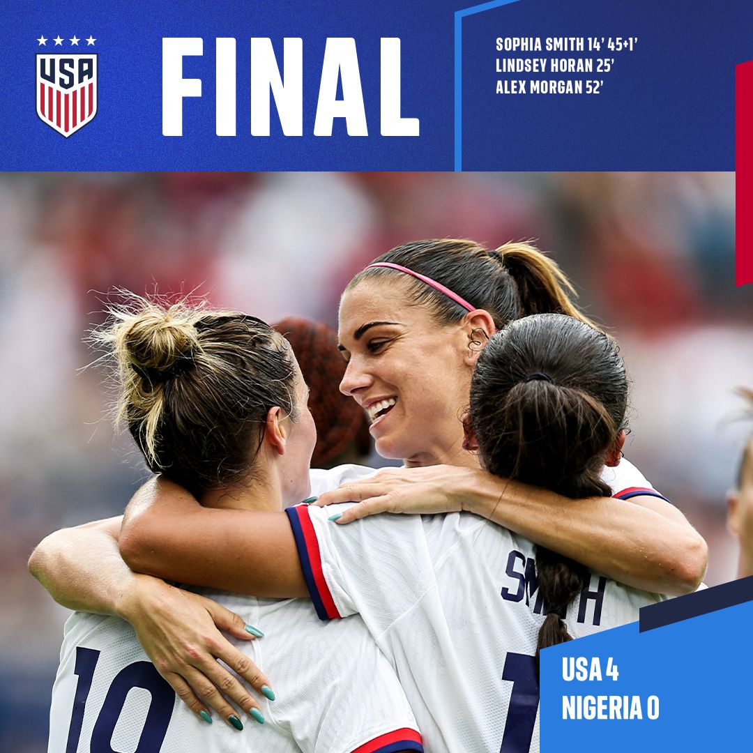 U.S. Women’s National Team Cruises Past Nigeria 4-0 In Kansas City Friendly