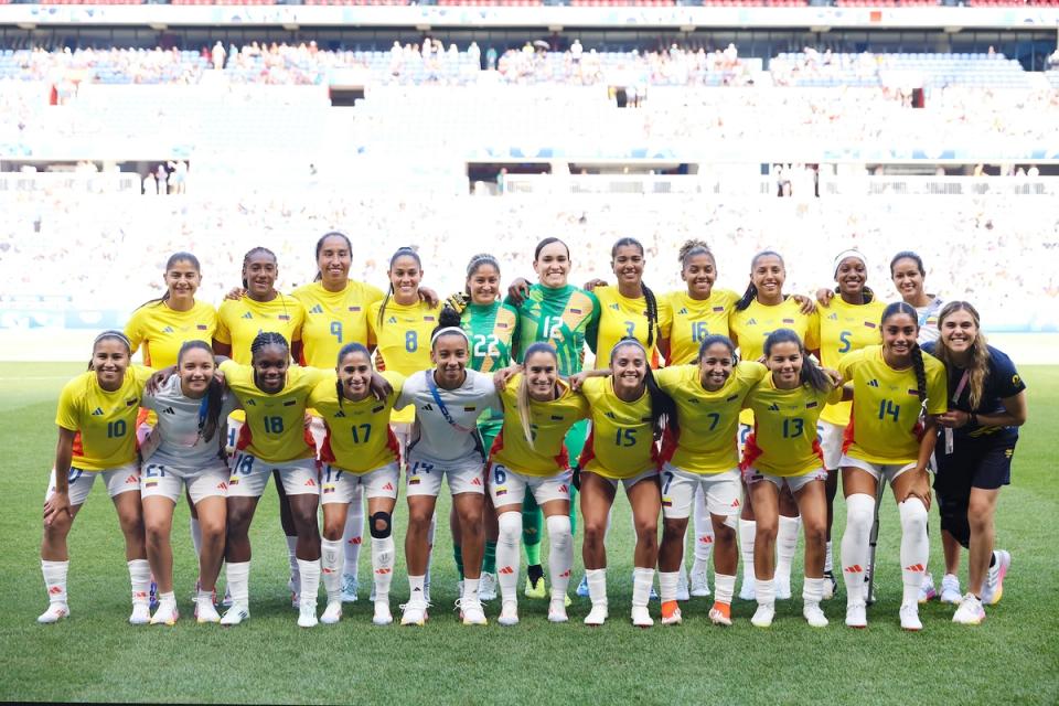 A team photo of the Colombia Women's National Team