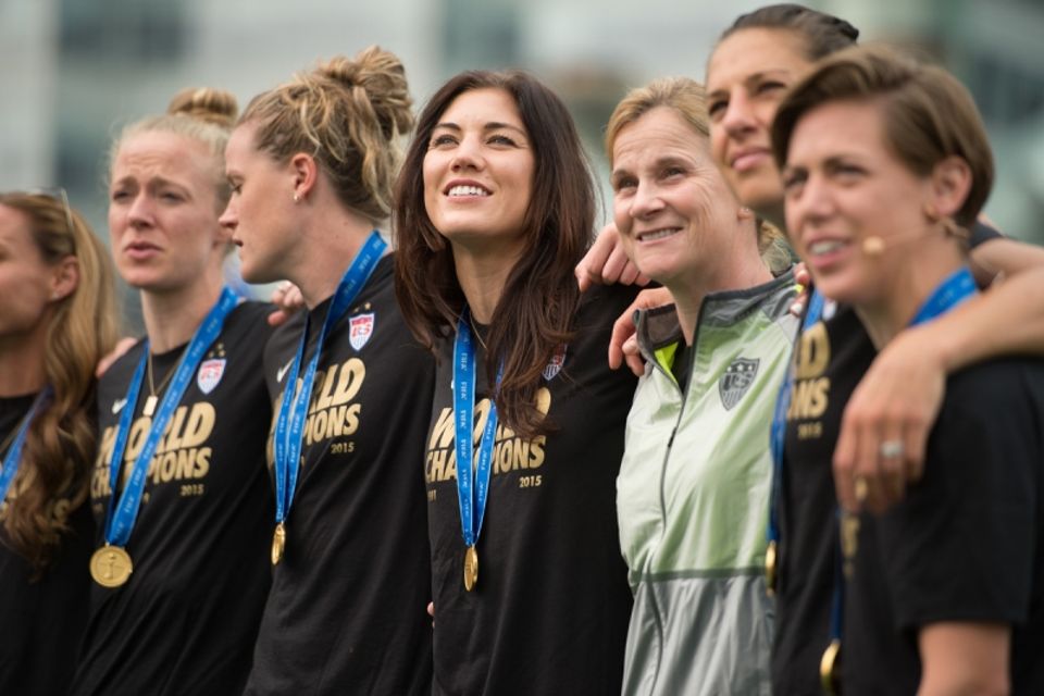 Becky Sauerbrunn, Alyssa Naeher, Hope Solo, Jill Ellis, Carli Lloyd, Meghan Klingenberg