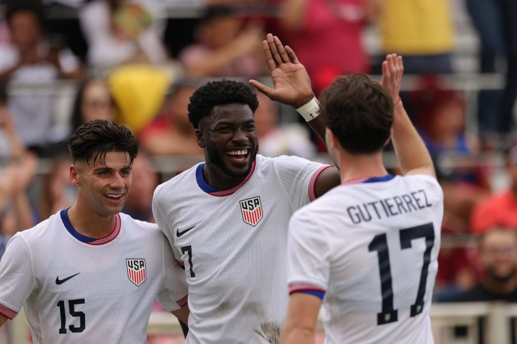 Three players for the USMNT celebrate a goal with smiles and high fives​​​​‌﻿‍﻿​‍​‍‌‍﻿﻿‌﻿​‍‌‍‍‌‌‍‌﻿‌‍‍‌‌‍﻿‍​‍​‍​﻿‍‍​‍​‍‌﻿​﻿‌‍​‌‌‍﻿‍‌‍‍‌‌﻿‌​‌﻿‍‌​‍﻿‍‌‍‍‌‌‍﻿﻿​‍​‍​‍﻿​​‍​‍‌‍‍​‌﻿​‍‌‍‌‌‌‍‌‍​‍​‍​﻿‍‍​‍​‍‌‍‍​‌﻿‌​‌﻿‌​‌﻿​​‌﻿​﻿​﻿‍‍​‍﻿﻿​‍﻿﻿‌﻿‌‌‌﻿​﻿‌﻿​﻿‌‍‌‍​‍﻿‍‌﻿​﻿‌‍​‌‌‍﻿‍‌‍‍‌‌﻿‌​‌﻿‍‌​‍﻿‍‌﻿​﻿‌﻿‌​‌﻿‌‌‌‍‌​‌‍‍‌‌‍﻿﻿​‍﻿﻿‌﻿‌﻿‌‍‌‌‌‍​‍​‍﻿﻿‌‍‍‌‌‍﻿‍‌﻿‌​‌‍‌‌‌‍﻿‍‌﻿‌​​‍﻿﻿‌‍‌‌‌‍‌​‌‍‍‌‌﻿‌​​‍﻿﻿‌‍﻿‌‌‍﻿﻿‌‍‌​‌‍‌‌​﻿﻿‌‌﻿​​‌﻿​‍‌‍‌‌‌﻿​﻿‌‍‌‌‌‍﻿‍‌﻿‌​‌‍​‌‌﻿‌​‌‍‍‌‌‍﻿﻿‌‍﻿‍​﻿‍﻿‌‍‍‌‌‍‌​​﻿﻿‌​﻿‌​‌‍​‌‌‍‌‌​﻿‌‍​﻿​﻿‌‍‌‍‌‍‌​​﻿​‌​‍﻿‌​﻿‍‌​﻿​‌​﻿​﻿​﻿‌‌​‍﻿‌​﻿‌​​﻿​﻿‌‍​﻿‌‍‌‌​‍﻿‌​﻿‍​​﻿​‍​﻿‌‍​﻿‍‌​‍﻿‌‌‍​‌‌‍​‍​﻿‍‌​﻿​﻿‌‍​﻿‌‍‌‍​﻿‌​​﻿​‌​﻿​‌‌‍​﻿​﻿‍​‌‍​‌​﻿‍﻿‌﻿‌​‌﻿‍‌‌﻿​​‌‍‌‌​﻿﻿‌‌﻿​﻿‌﻿‌​‌‍﻿﻿‌﻿​‍‌﻿‍‌​﻿‍﻿‌﻿​​‌‍​‌‌﻿‌​‌‍‍​​﻿﻿‌‌‍​﻿‌‍﻿﻿‌‍﻿‍‌﻿‌​‌‍‌‌‌‍﻿‍‌﻿‌​​‍‌‌​﻿‌‌‌​​‍‌‌﻿﻿‌‍‍﻿‌‍‌‌‌﻿‍‌​‍‌‌​﻿​﻿‌​‌​​‍‌‌​﻿​﻿‌​‌​​‍‌‌​﻿​‍​﻿​‍‌‍‌​‌‍‌‌​﻿‌​​﻿‍‌​﻿​​​﻿‌﻿‌‍​‍‌‍​‍‌‍​﻿‌‍‌‍​﻿‌​‌‍‌‍​‍‌‌​﻿​‍​﻿​‍​‍‌‌​﻿‌‌‌​‌​​‍﻿‍‌‍‍‌‌‍﻿‌‌‍​‌‌‍‌﻿‌‍‌‌‌​‌​‌‍‌‌‌﻿​﻿‌‍‍﻿‌﻿‌​‌‍﻿﻿‌﻿​​​‍﻿‍‌‍​‌‌‍﻿​‌﻿‌​​﻿﻿﻿‌‍​‍‌‍​‌‌﻿​﻿‌‍‌‌‌‌‌‌‌﻿​‍‌‍﻿​​﻿﻿‌‌‍‍​‌﻿‌​‌﻿‌​‌﻿​​‌﻿​﻿​‍‌‌​﻿​﻿‌​​‌​‍‌‌​﻿​‍‌​‌‍​‍‌‌​﻿​‍‌​‌‍‌﻿‌‌‌﻿​﻿‌﻿​﻿‌‍‌‍​‍﻿‍‌﻿​﻿‌‍​‌‌‍﻿‍‌‍‍‌‌﻿‌​‌﻿‍‌​‍﻿‍‌﻿​﻿‌﻿‌​‌﻿‌‌‌‍‌​‌‍‍‌‌‍﻿﻿​‍‌‌​﻿​‍‌​‌‍‌﻿‌﻿‌‍‌‌‌‍​‍​‍‌‍‌‍‍‌‌‍‌​​﻿﻿‌​﻿‌​‌‍​‌‌‍‌‌​﻿‌‍​﻿​﻿‌‍‌‍‌‍‌​​﻿​‌​‍﻿‌​﻿‍‌​﻿​‌​﻿​﻿​﻿‌‌​‍﻿‌​﻿‌​​﻿​﻿‌‍​﻿‌‍‌‌​‍﻿‌​﻿‍​​﻿​‍​﻿‌‍​﻿‍‌​‍﻿‌‌‍​‌‌‍​‍​﻿‍‌​﻿​﻿‌‍​﻿‌‍‌‍​﻿‌​​﻿​‌​﻿​‌‌‍​﻿​﻿‍​‌‍​‌​‍‌‍‌﻿‌​‌﻿‍‌‌﻿​​‌‍‌‌​﻿﻿‌‌﻿​﻿‌﻿‌​‌‍﻿﻿‌﻿​‍‌﻿‍‌​‍‌‍‌﻿​​‌‍​‌‌﻿‌​‌‍‍​​﻿﻿‌‌‍​﻿‌‍﻿﻿‌‍﻿‍‌﻿‌​‌‍‌‌‌‍﻿‍‌﻿‌​​‍‌‌​﻿‌‌‌​​‍‌‌﻿﻿‌‍‍﻿‌‍‌‌‌﻿‍‌​‍‌‌​﻿​﻿‌​‌​​‍‌‌​﻿​﻿‌​‌​​‍‌‌​﻿​‍​﻿​‍‌‍‌​‌‍‌‌​﻿‌​​﻿‍‌​﻿​​​﻿‌﻿‌‍​‍‌‍​‍‌‍​﻿‌‍‌‍​﻿‌​‌‍‌‍​‍‌‌​﻿​‍​﻿​‍​‍‌‌​﻿‌‌‌​‌​​‍﻿‍‌‍‍‌‌‍﻿‌‌‍​‌‌‍‌﻿‌‍‌‌‌​‌​‌‍‌‌‌﻿​﻿‌‍‍﻿‌﻿‌​‌‍﻿﻿‌﻿​​​‍﻿‍‌‍​‌‌‍﻿​‌﻿‌​​‍​‍‌﻿﻿‌