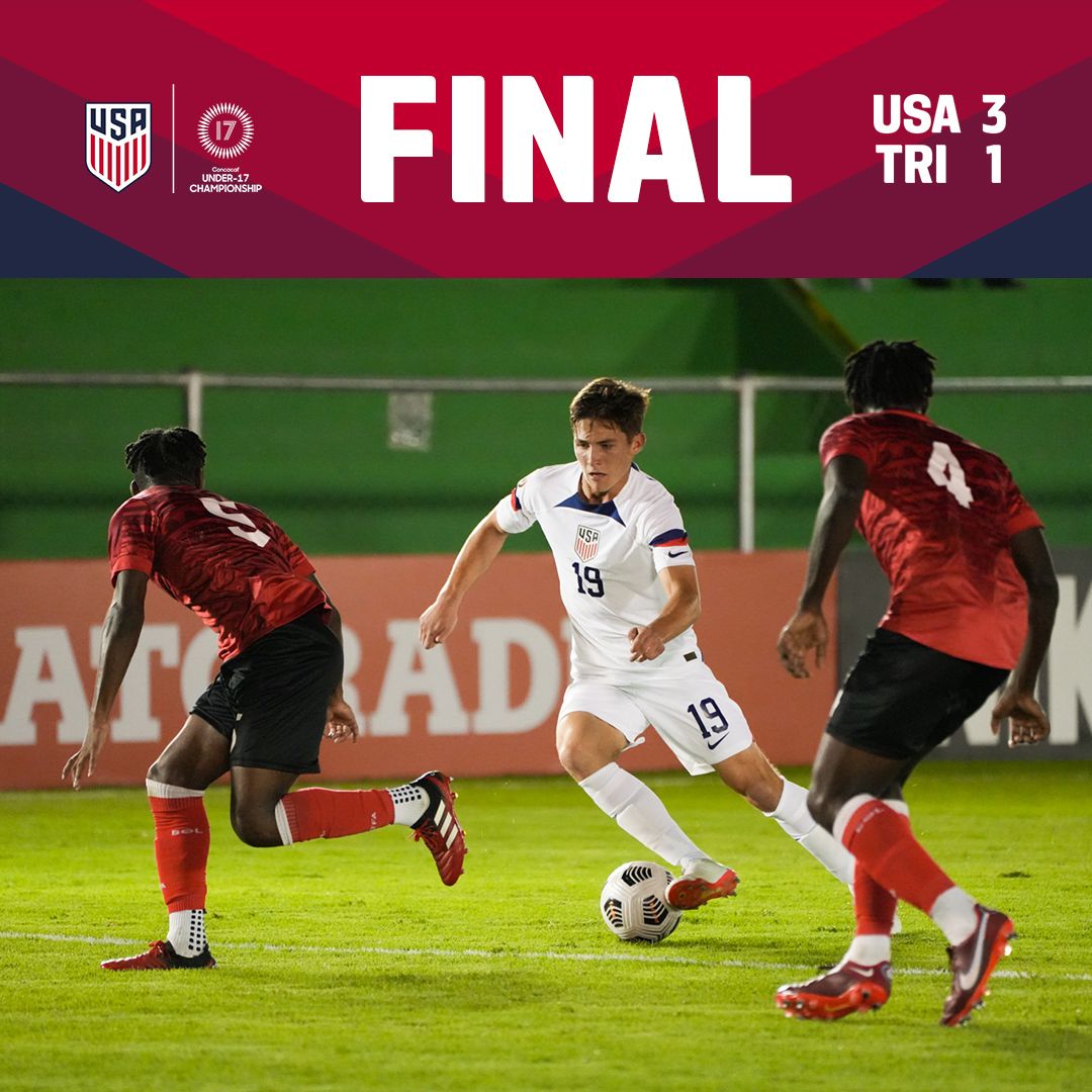 U.S. Under-17 Men’s Youth National Team Downs Trinidad And Tobago 3-1 In Second Match At Concacaf U-17 Championship