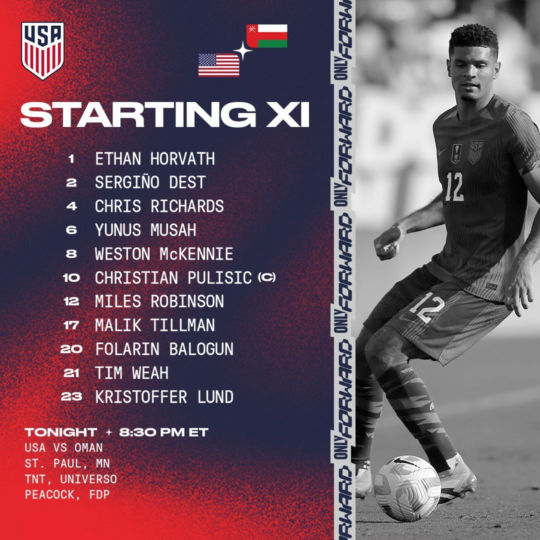 International Friendly: USMNT vs. Oman - Starting XI, How to Watch & Stream, Start Time