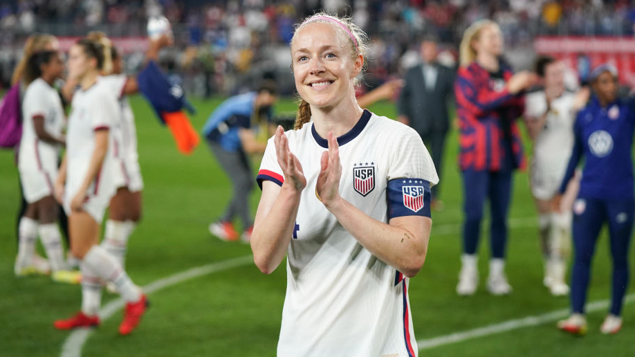 Becky Sauerbrunn clapping