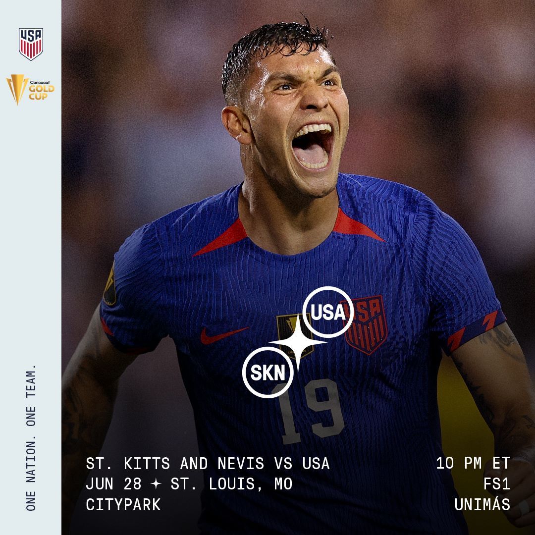 2023 Concacaf Gold Cup USMNT vs Saint Kitts and Nevis Match Preview TV Channels Start Time