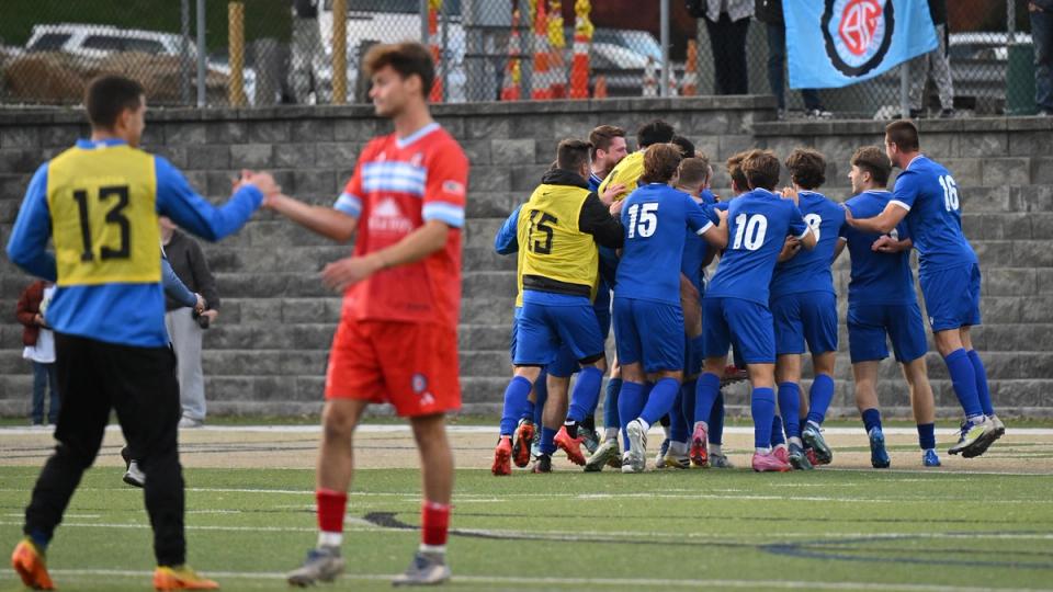 Croatia Cleveland players celebrate their 2026 Open Cup Qualifier in Akron