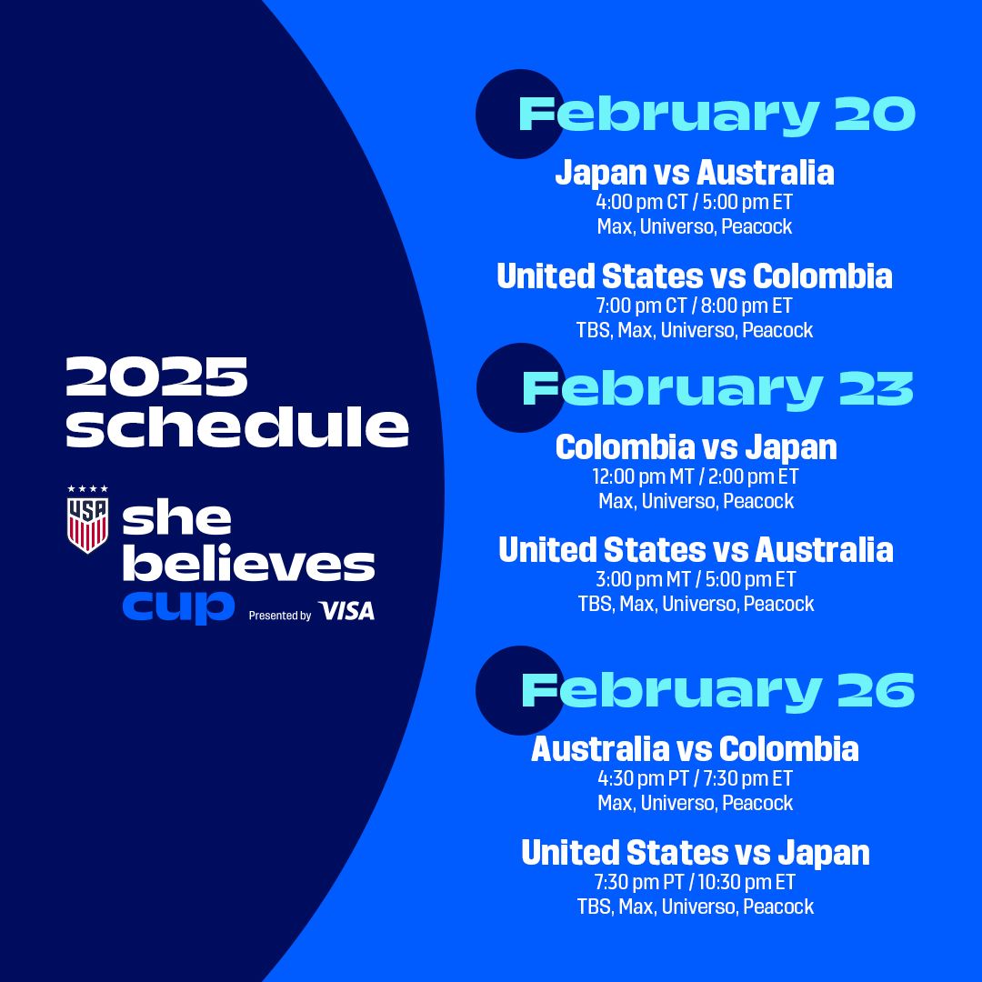 How to Watch and Stream the 2025 SheBelieves Cup, presented by Visa
