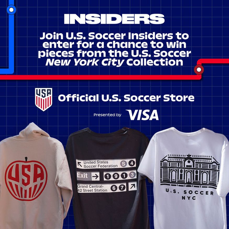 Insiders, enter for a chance to win pieces from the U.S. Soccer New York Collection