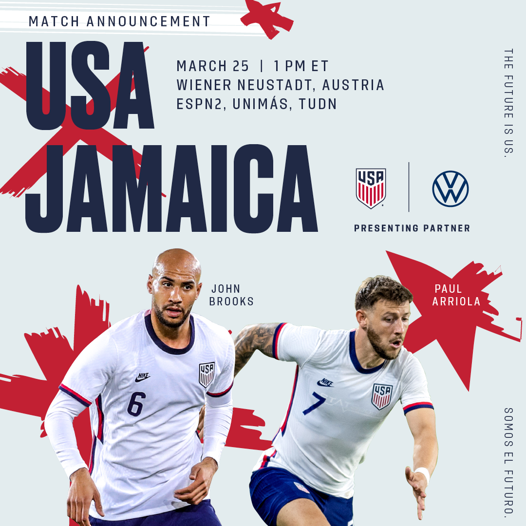 USMNT to Face Jamaica on March 25 in Austria