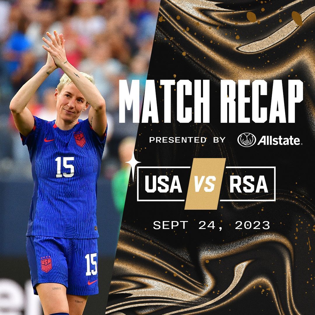 U.S. Women’s National Team Downs South Africa 2-0 In Megan Rapinoe’s Final International Match