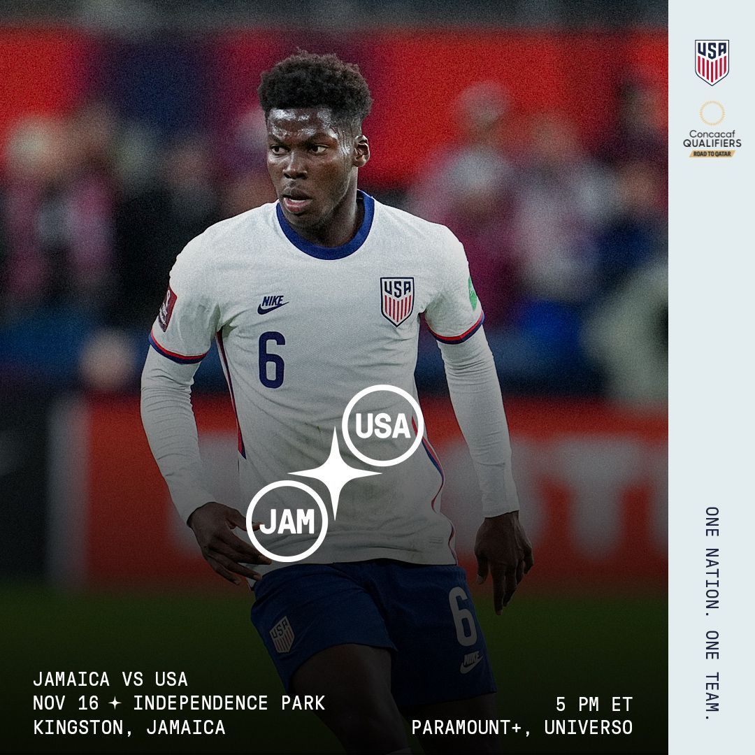 2022 Concacaf World Cup Qualifying USA vs Jamaica Preview Schedule TV Channels Start Time