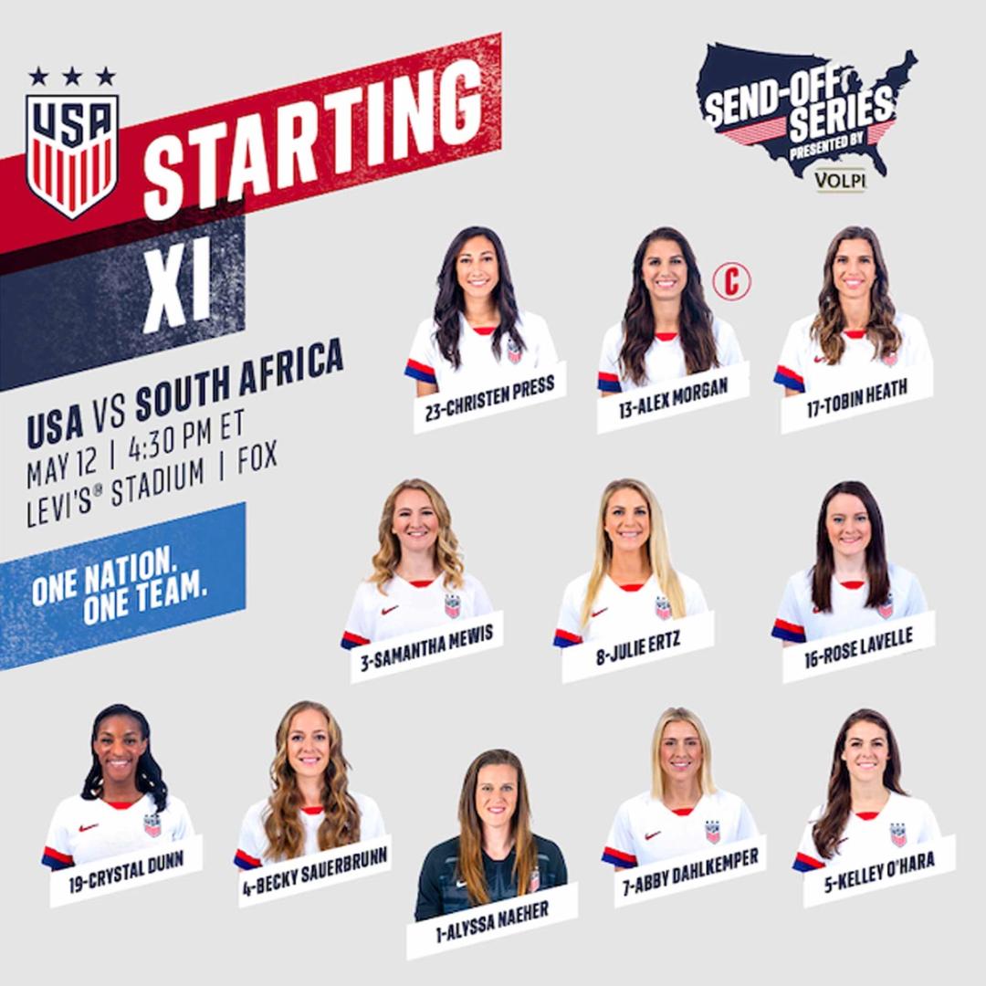 Lineup Notes USASouth Africa Meet at Levis Stadium to Kickoff SendOff Series Presented by Volpi Food