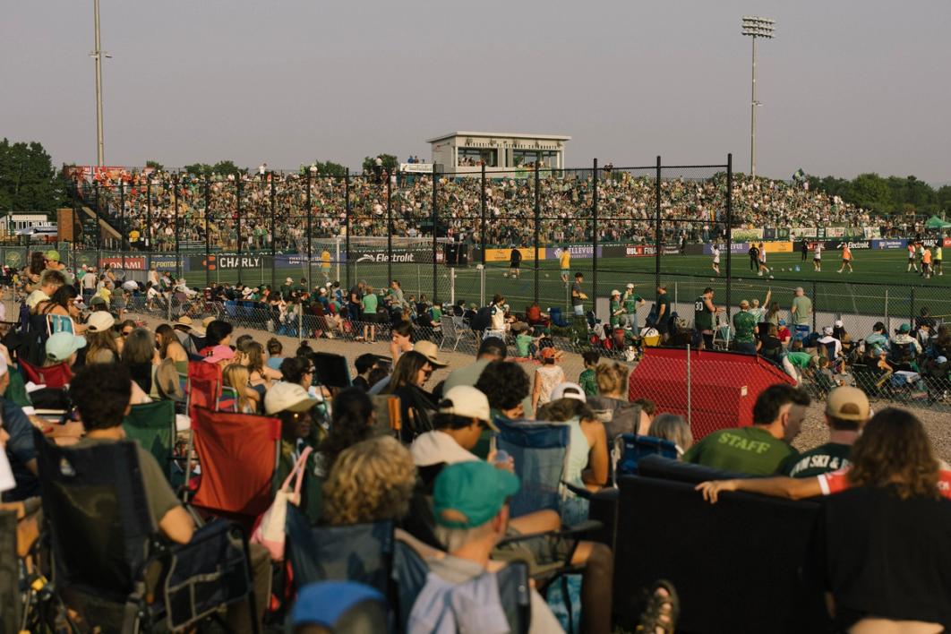 A sold-out, overflow crowd packed in and around Virtue Field at the 2025 USL League Two Final | Image Credit: Patrick McCormack