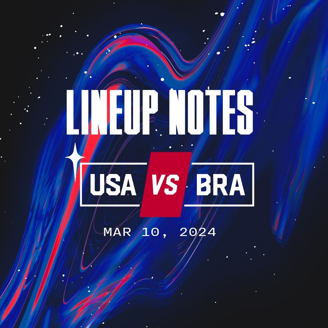 concacaf w gold cup final uswnt vs brazil usa starting 11 lineup today