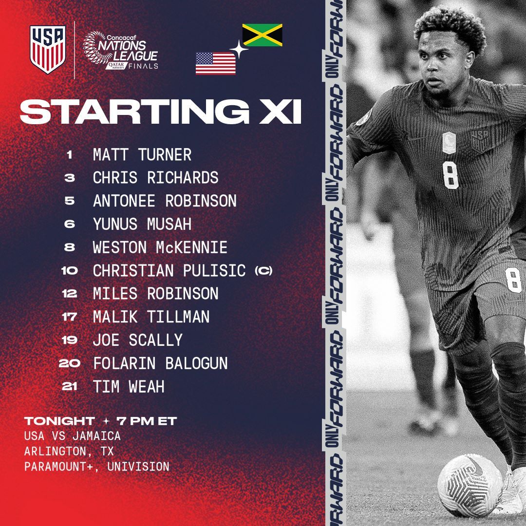 USMNT vs. Jamaica: Starting XI & Lineup Notes