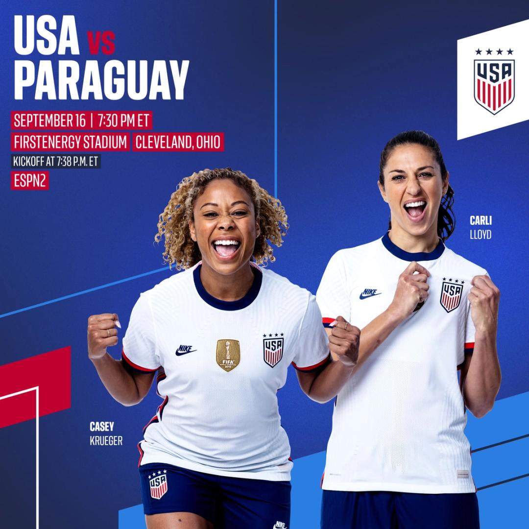 international friendly uswnt vs Paraguay Preview Schedule TV Channels Start Time